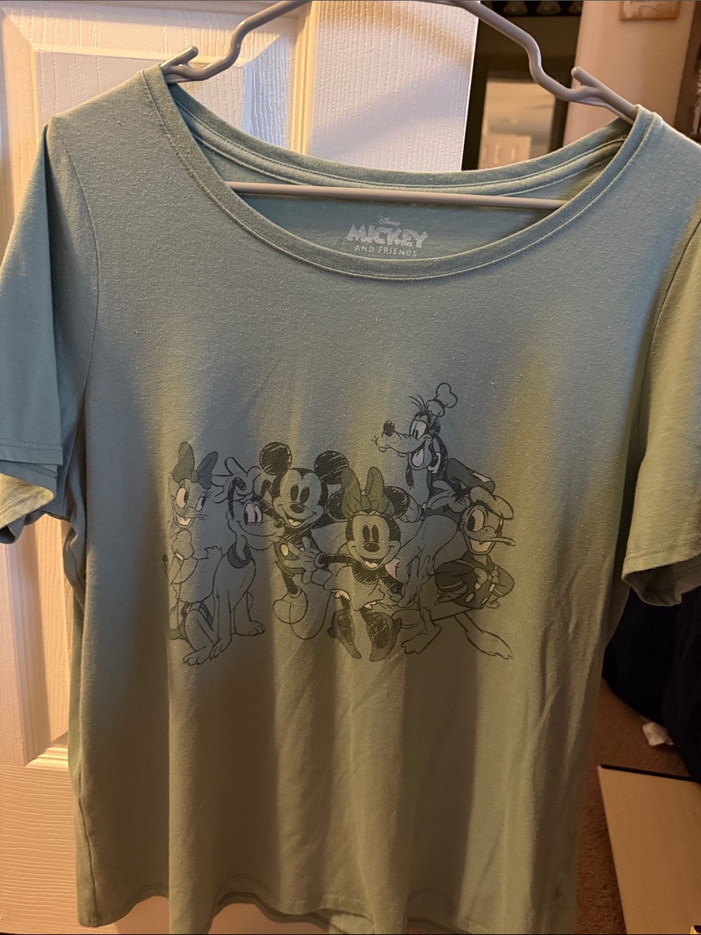 Disney Mickey & Friends Graphic Tee - Light Sage Green